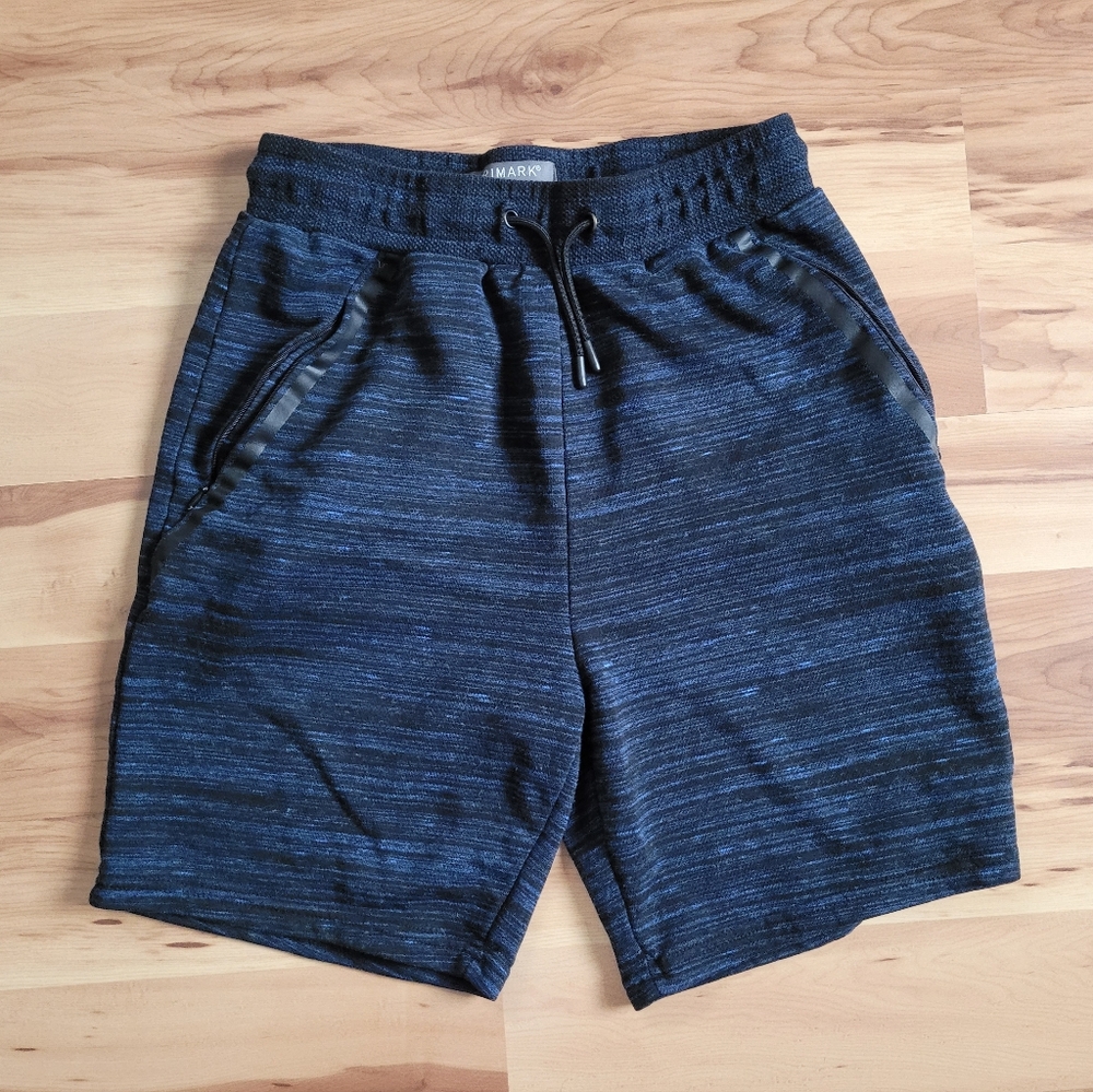 Men's Blue And Black Shorts In Black, Size Small